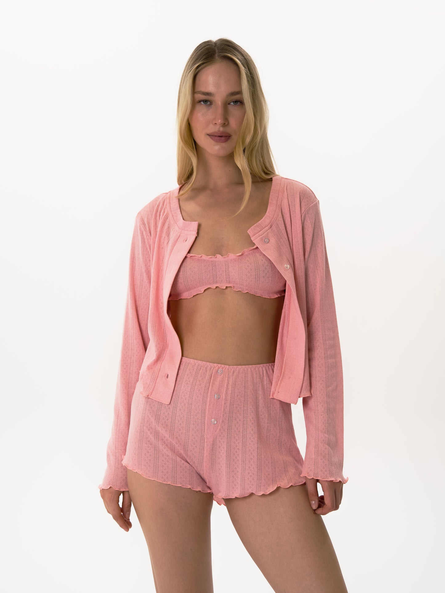 "Pure" three piece pyjama set Pink