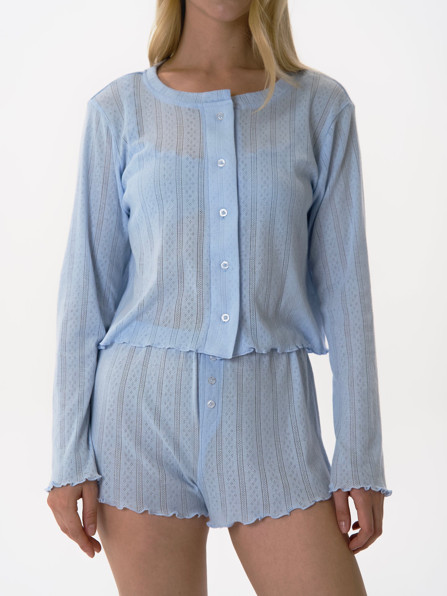 "Pure" three piece pyjama set Blue