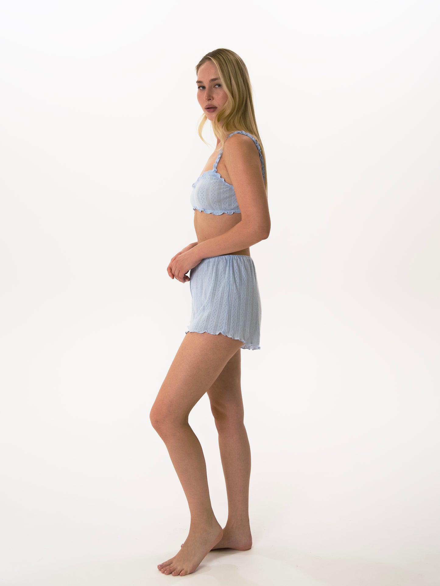 "Pure" three piece pyjama set Blue